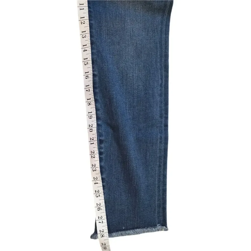 Anthropologie x Pilcro Raw Hem Cropped Straight Leg Jeans Size‎ 32